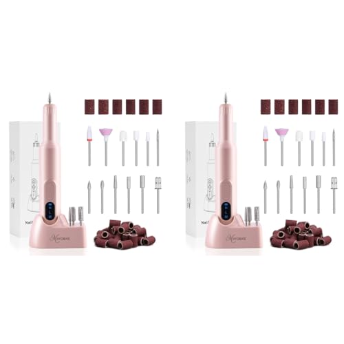 MAYCREATE® Cordless Nail Drill Machine with Drill Bit Kit Professional Adjustable for Gel Extension Salon Electric Manicure Pedicure 2 PCS MAYCREATE® Cordless Nail Drill Machine with Drill Bit Kit Professional Adjustable for Gel Extension Salon Electric Manicure Pedicure 2 PCS